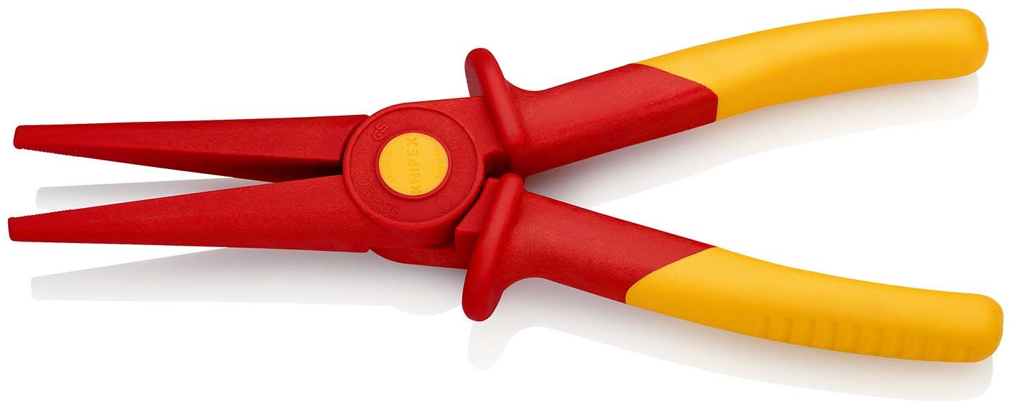 KNIPEX Flachrundzange aus Kunststoff isolierend mit Weichkunststoff-Zone