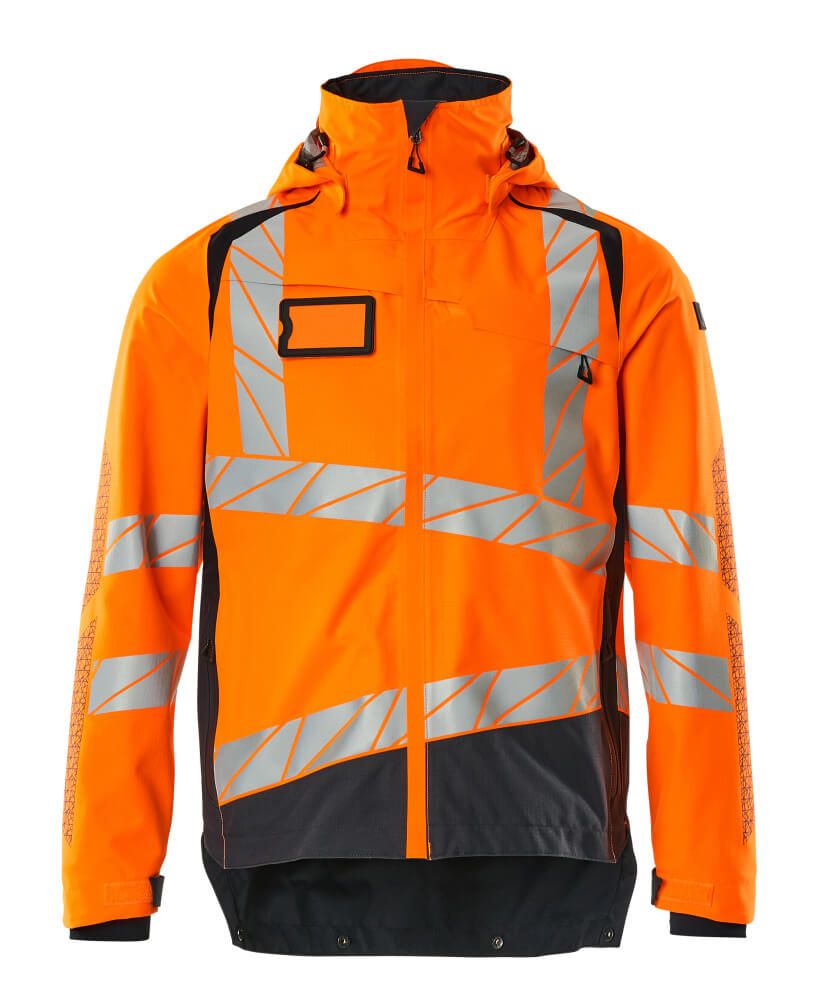 Hard Shell Jacke Hi-vis Orange/Schwarzblau, 2XL