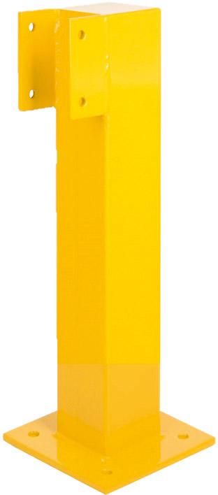 Endpfosten für Geländer H500xB140xT80 mm Stahl,verz/gelb RAL1023