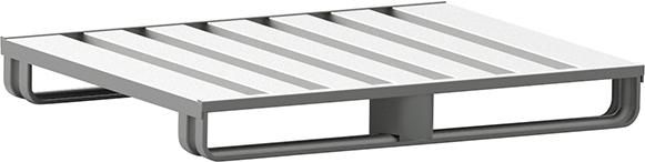 Stahlflachpalette B1000xT800xH125 mm RAL 5010 Traglast 2000kg