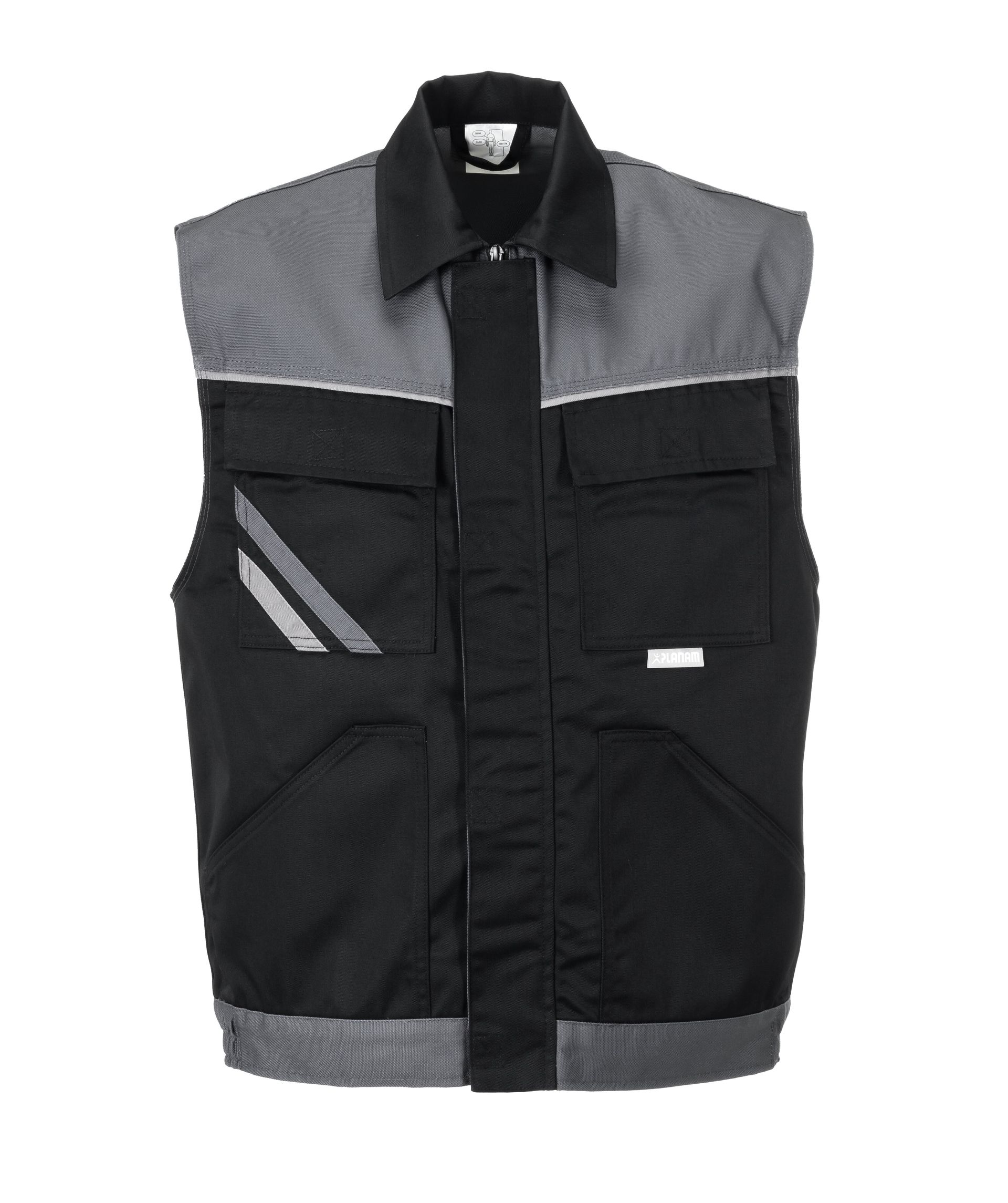 Planam Weste Highline schwarz/schiefer/zink Gr. XS