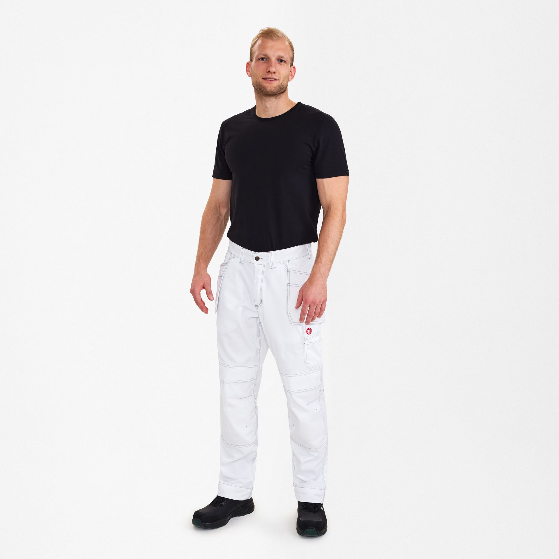 Combat Arbeitshose mit Holstertaschen Weiss, Gr. 42