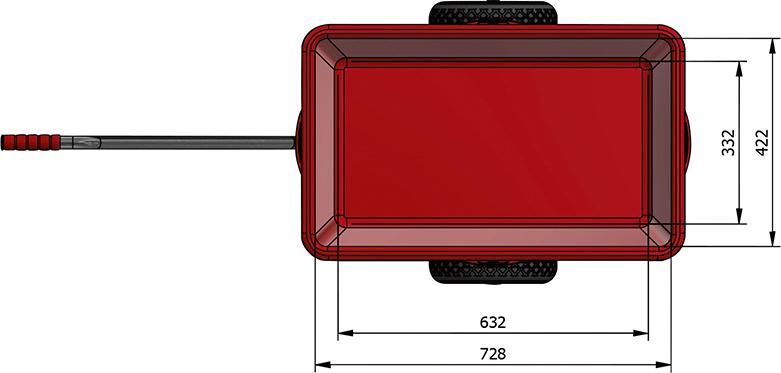 Handwagen 6101L Ladefläche B332xT632 mm Lufträder 260x85 mm Tragkraft 200kg