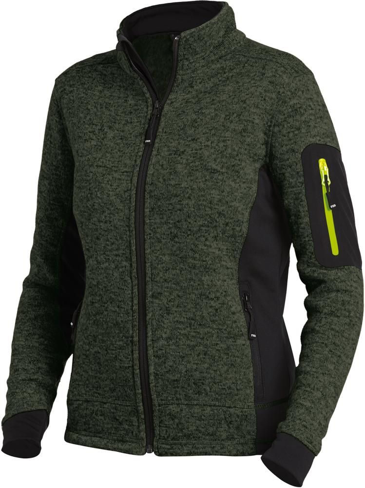 FHB MARIEKE Damen-Fleecejacke, Grün, Gr. XS