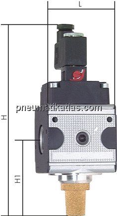 MULTIFIX 3/2-Wege Magnetventil (NC), G 1/4", 24 V DC