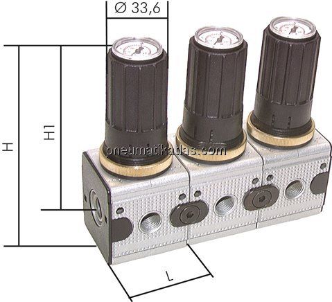MULTIFIX Manometerregler, Reihenmontage, G 1/4", Multifix 0
