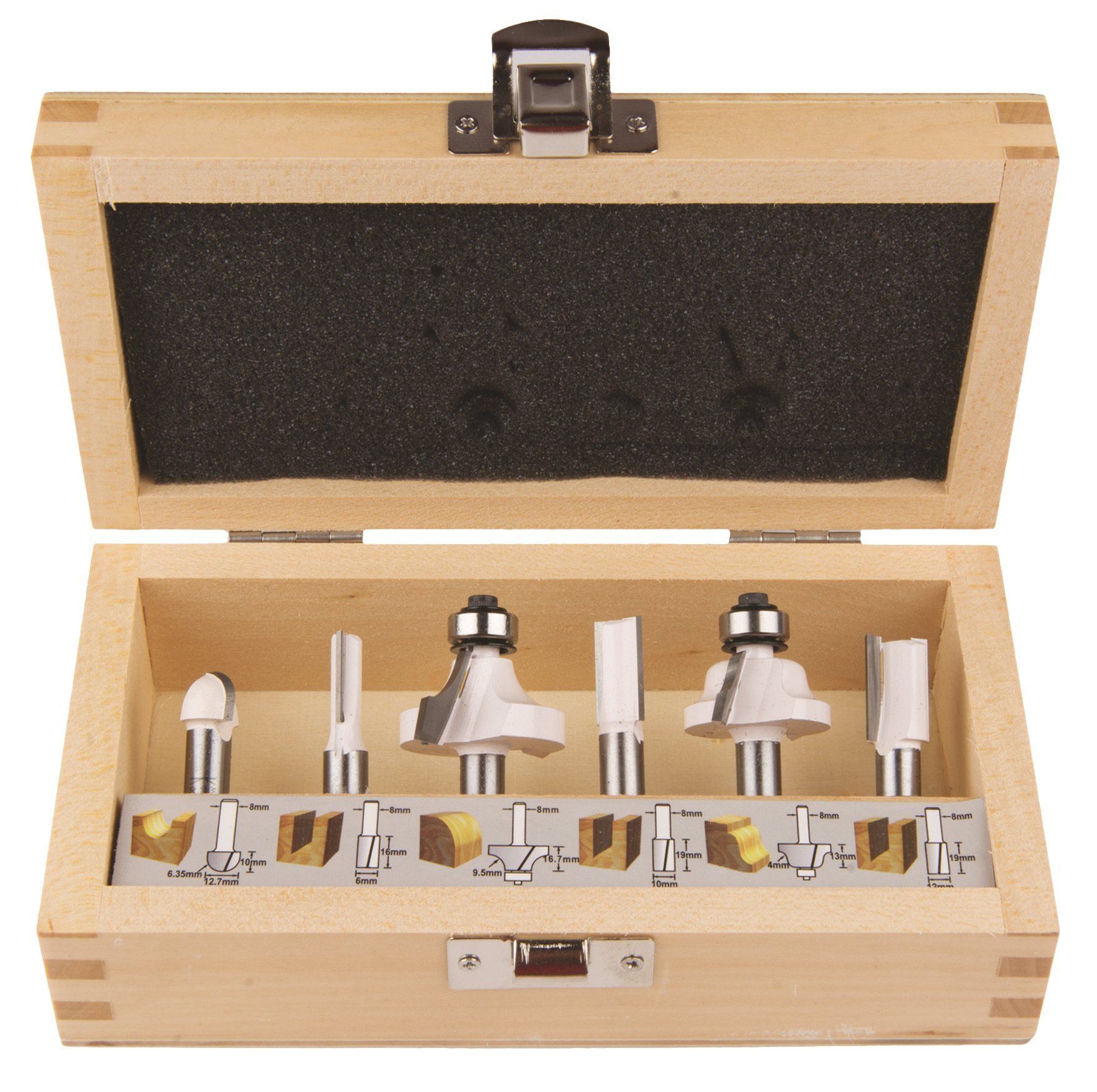 Makita Fräser-Set 8mm 6Stk