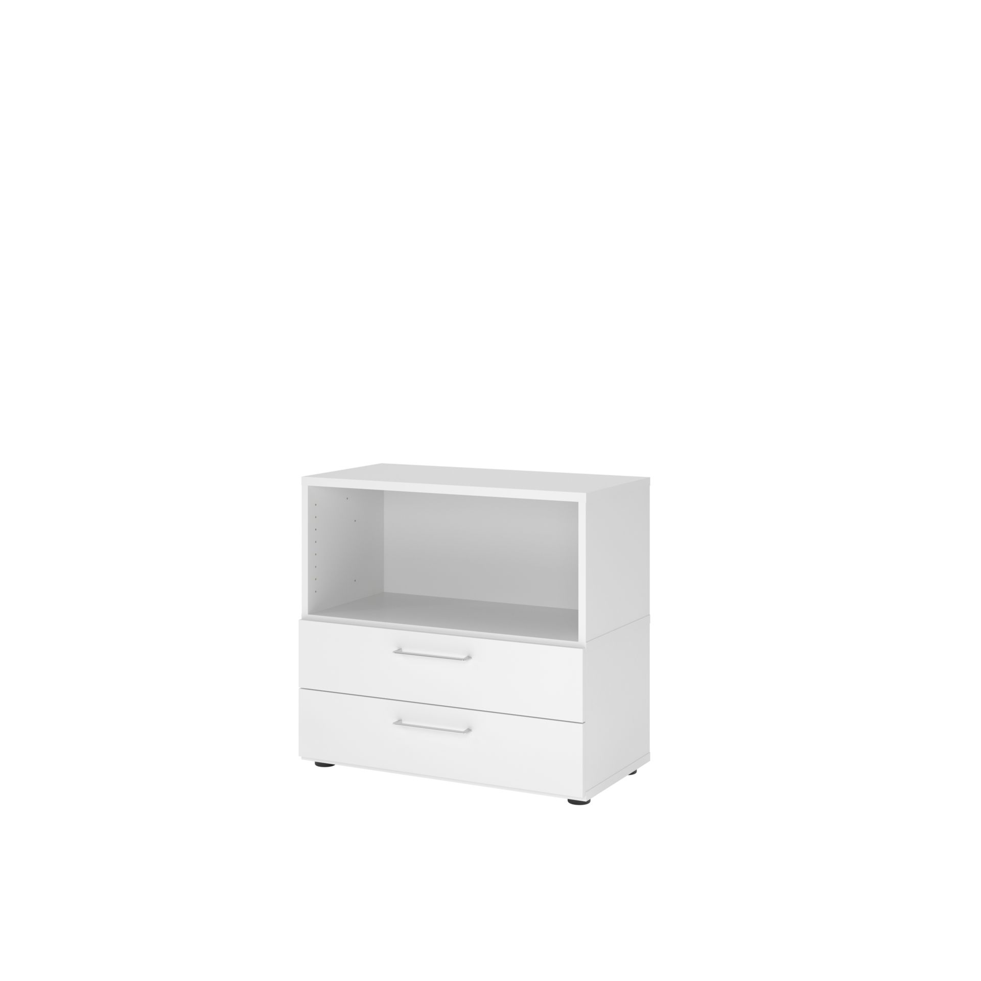 Regal FlexWall VFW282KG B800xT400xH748 mm 2 OH 2 Schubladen weiß/weiß