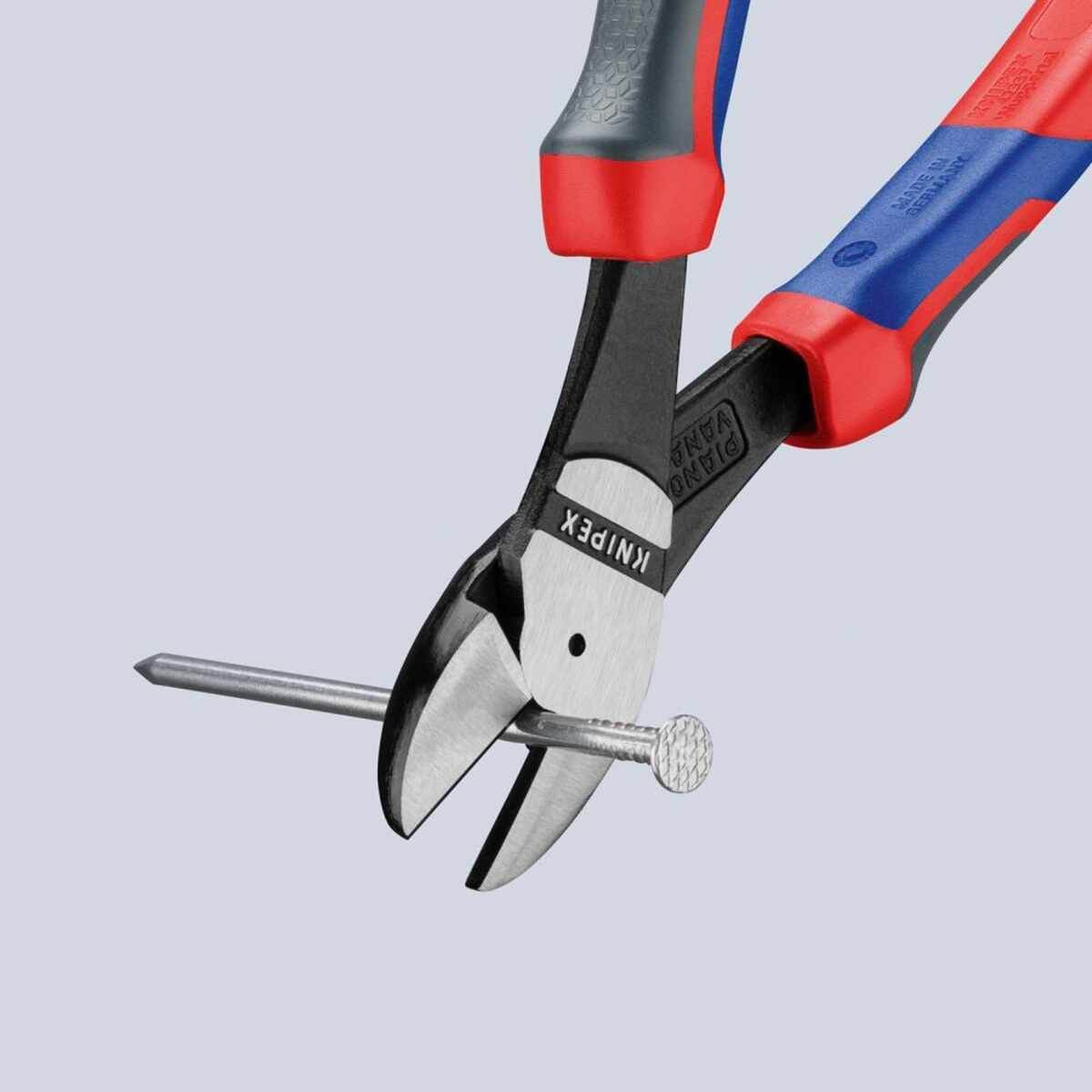 Kraft-Seitenschneider poliert mit Mehrkomponenten-Griffen 250mm KNIPEX