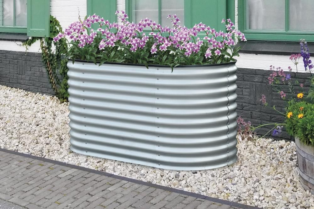 Hochet Silo oval160 x 8 0 cm x 82 cmzink auminiu m
