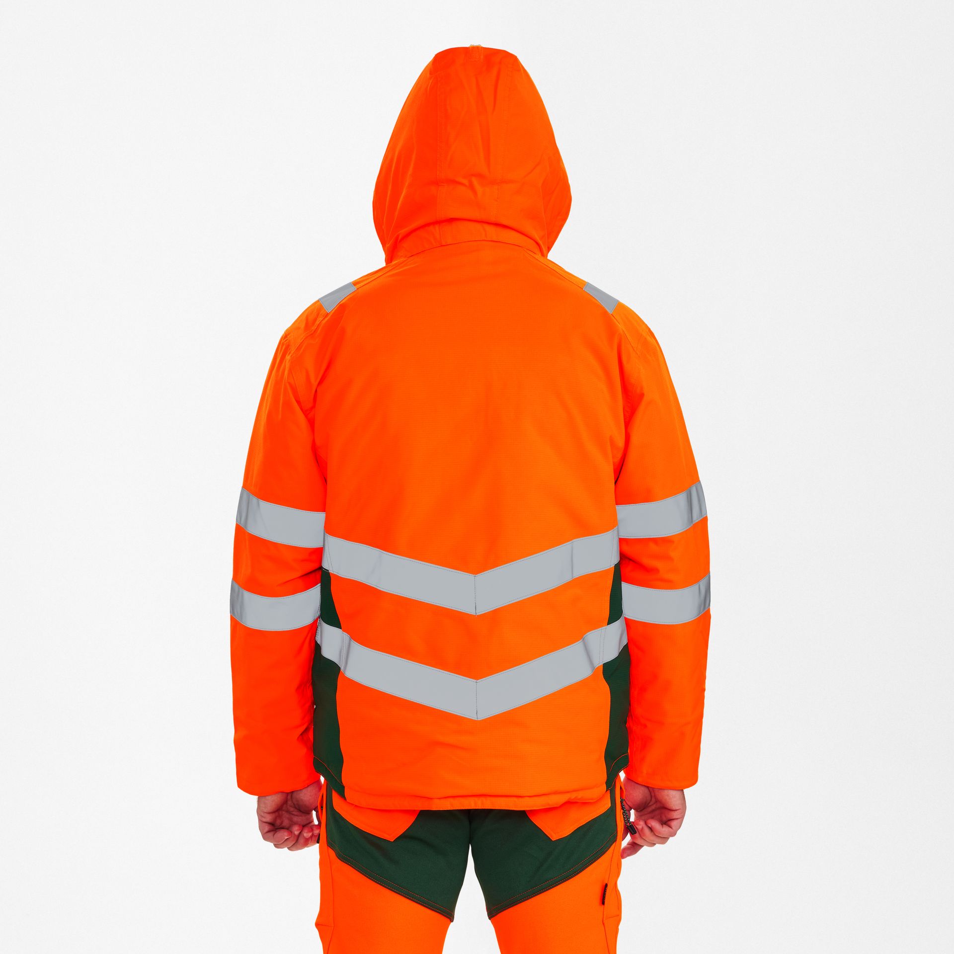 Safety Winterjacke Orange/Grün, Gr. 5XL