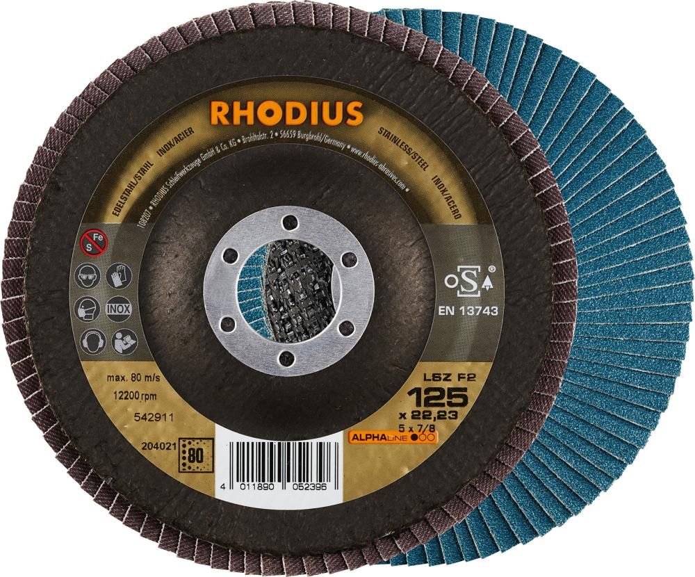 Rhodius Fächerschleifscheibe LSZ F2