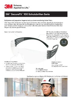 3M™ SecureFit™ 100 Schutzbrille, blaue Bügel, Antikratz-/Anti-Fog-Beschichtung, transparente Scheibe, SF101AF-BLU-EU, 20 pro Packung
