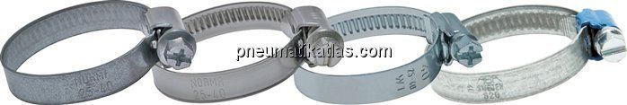 9mm Schlauchschelle 8 - 12mm, Stahl verzinkt (W1) (NORMA)