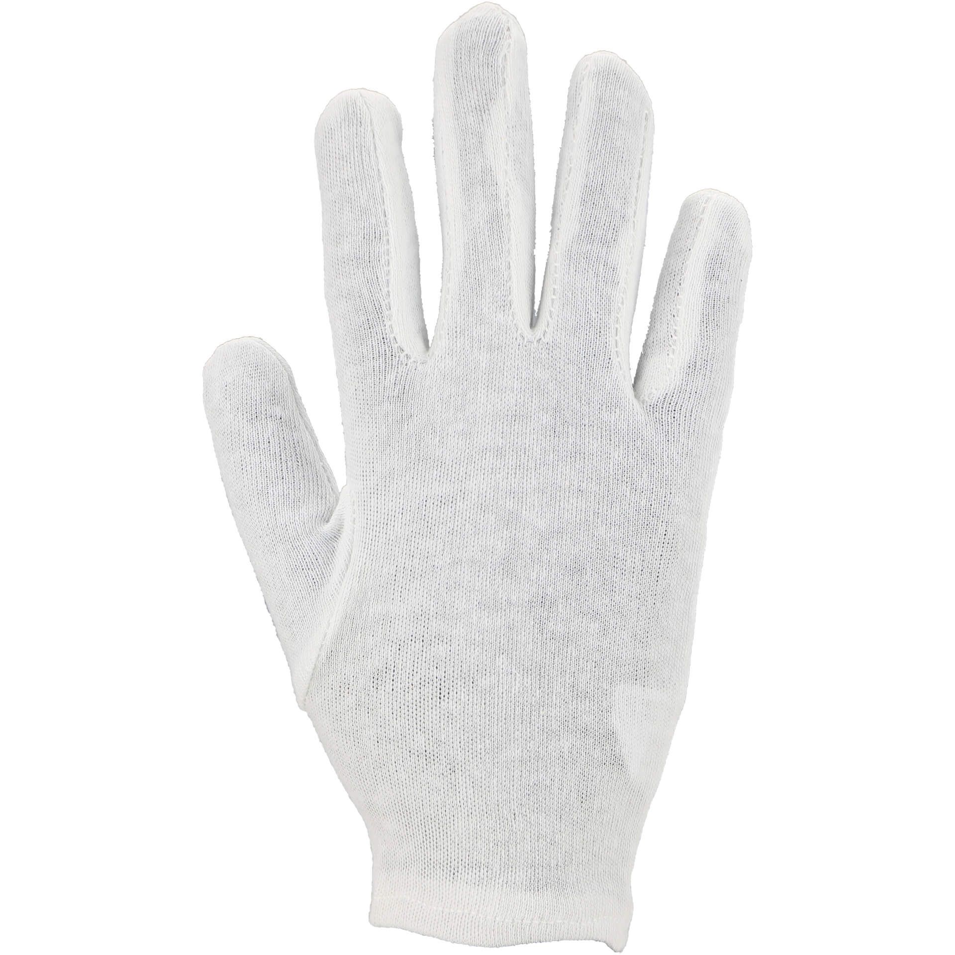 Baumwoll-Trikot-Handschuh BTWS, weiß, Gr. 6