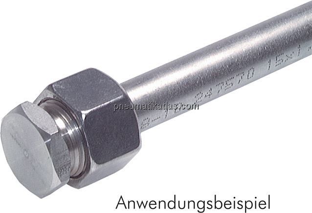 Verschlussverschraubung für Rohre 6 L (M12x1,5), Stahl verzinkt