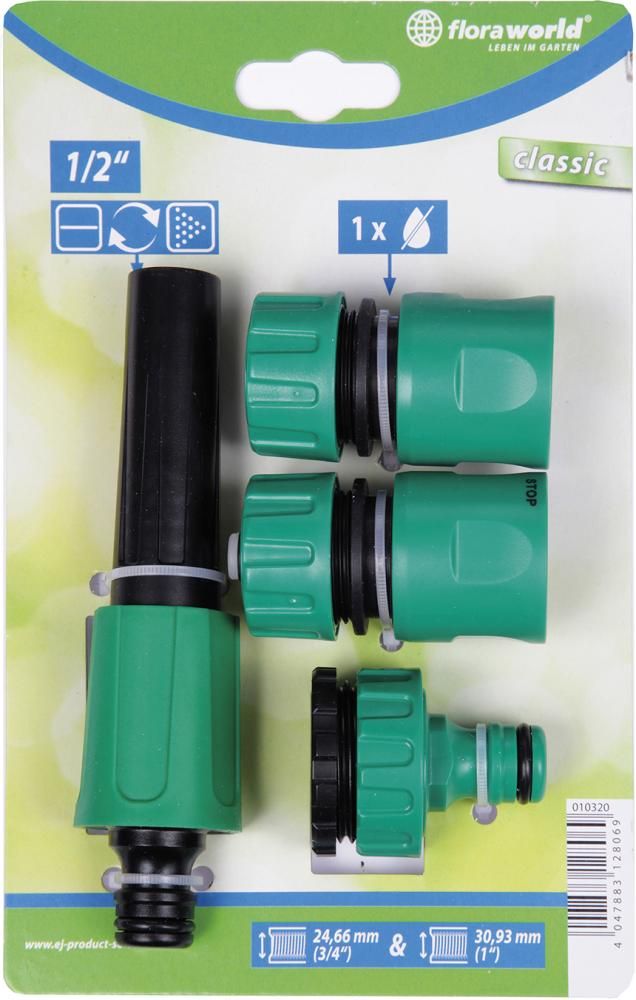 Armaturen-Set4tlg classicKunststoff, grün/schwarz