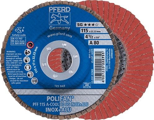 Fächerschleifscheibe A-COOL SG gerade 115mm K40 Pferd