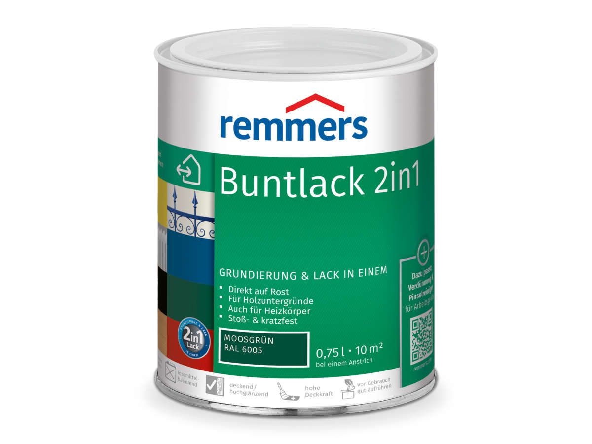 Buntlack 2in1 moosgrün (RAL 6005) 0.75 l
