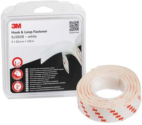 SJ352D Haken-Schlaufenb. schwarz 25,4mm x 5m 3M