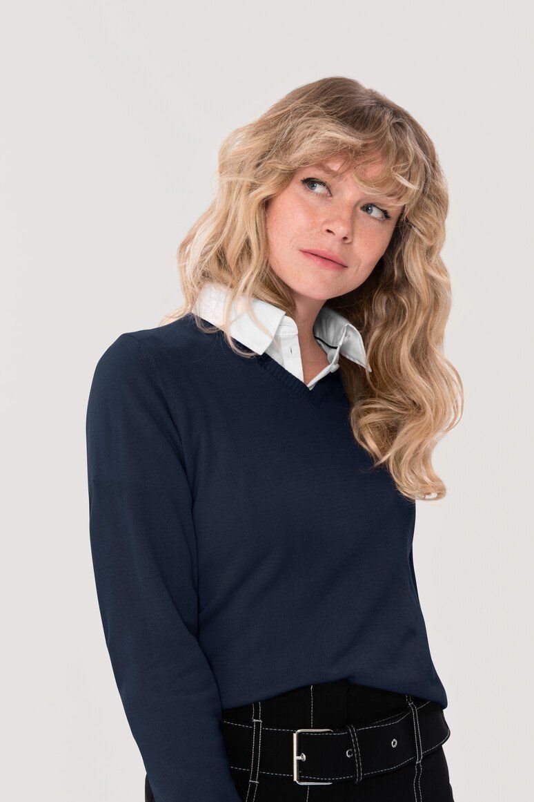 HAKRO Damen V-Pullover Premium-Baumwolle