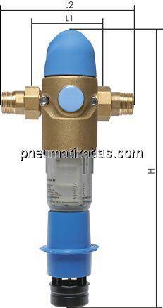 Trinkwasser-Rückspülfilter, DVGW bauteilgeprüft R 3/4"