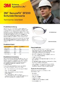 3M™ SecureFit™ 200 Schutzbrille, Antikratz-/Anti-Fog Plus Beschichtung, graue Scheibe, SF202AFP