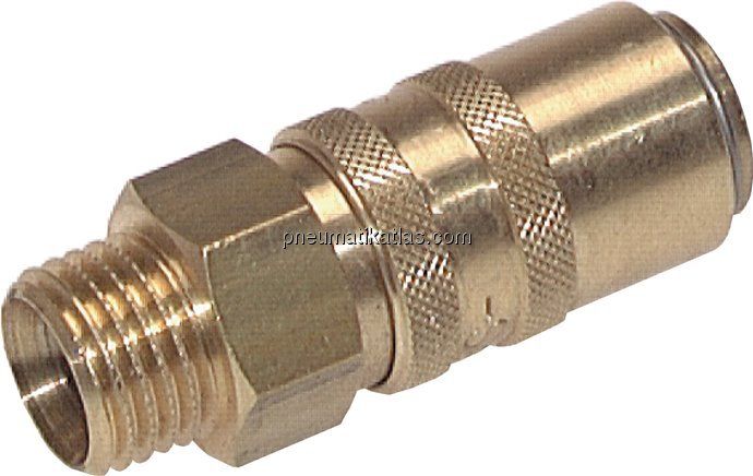 Temperierkupplungsdose 9mm Zapfen,M 14x1,5(AG), Messing