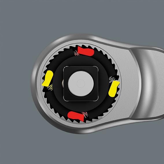 Durchsteck-Knarre 1/4" ZYKLOP metal push Wera