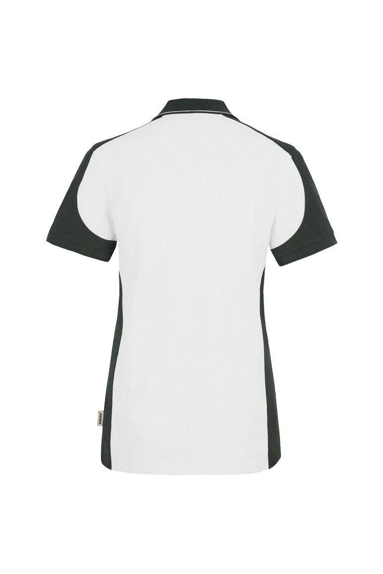 HAKRO Damen Poloshirt Contrast MIKRALINAR® weiß/anthrazit, XS