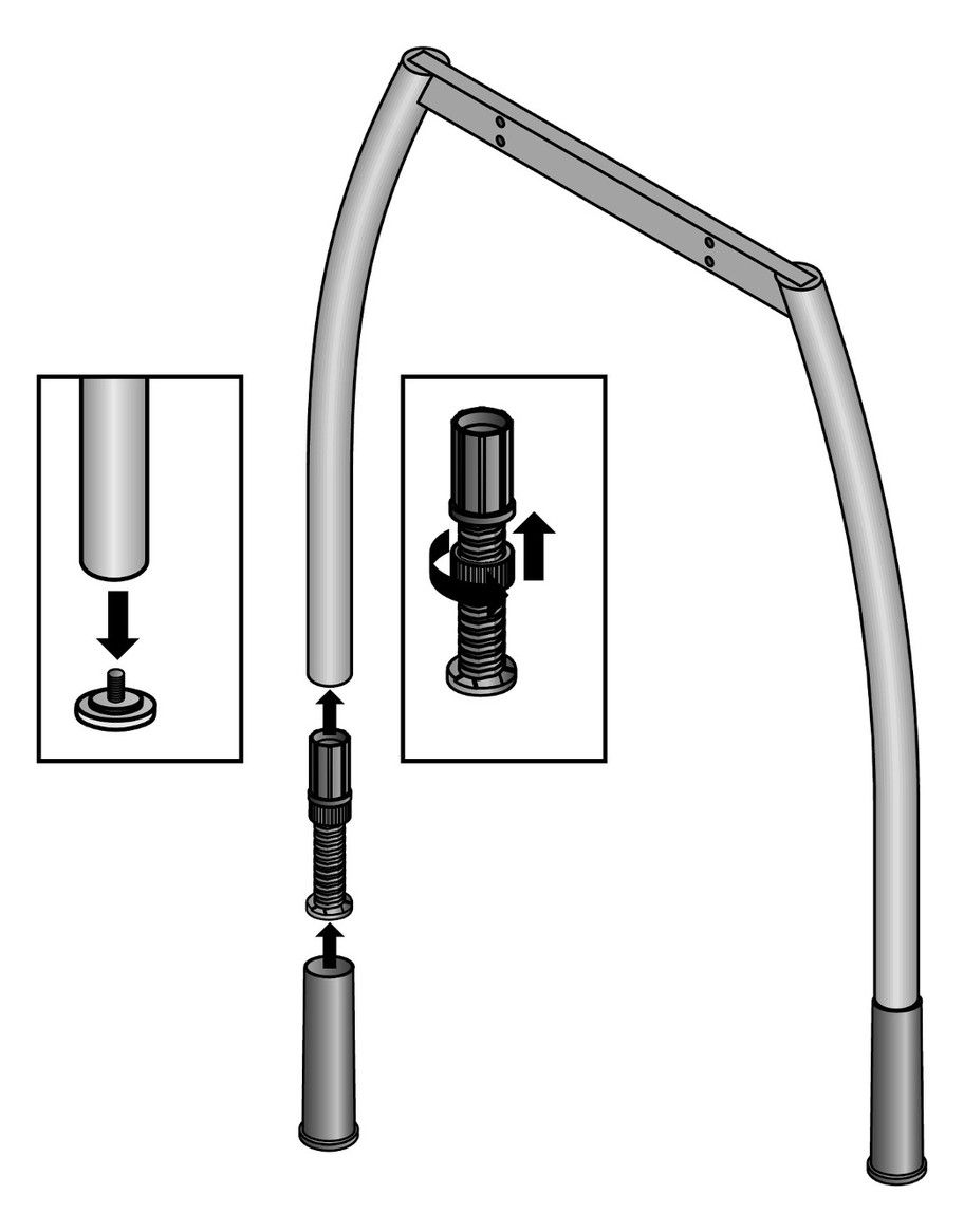HETTICH 2-Fuß Höhenverstellung
