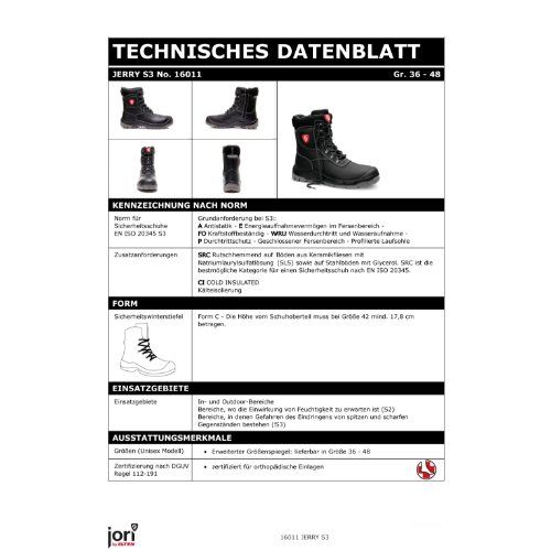 ELTEN JERRY Sicherheitsstiefel High S3, Schwarz, Gr. 37
