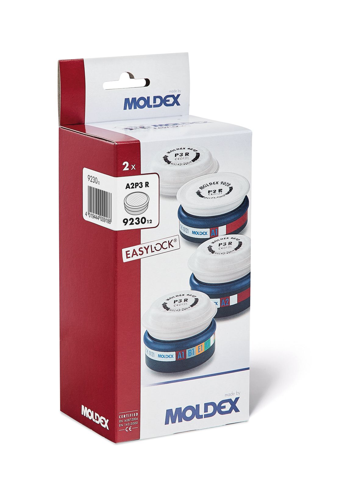 Kombifilter A2 P3 in Blisterverpackung, für Serie 7000 + 9000, EasyLock® organische Gase und Partikel  in Blisterverpackung (2 Stück)