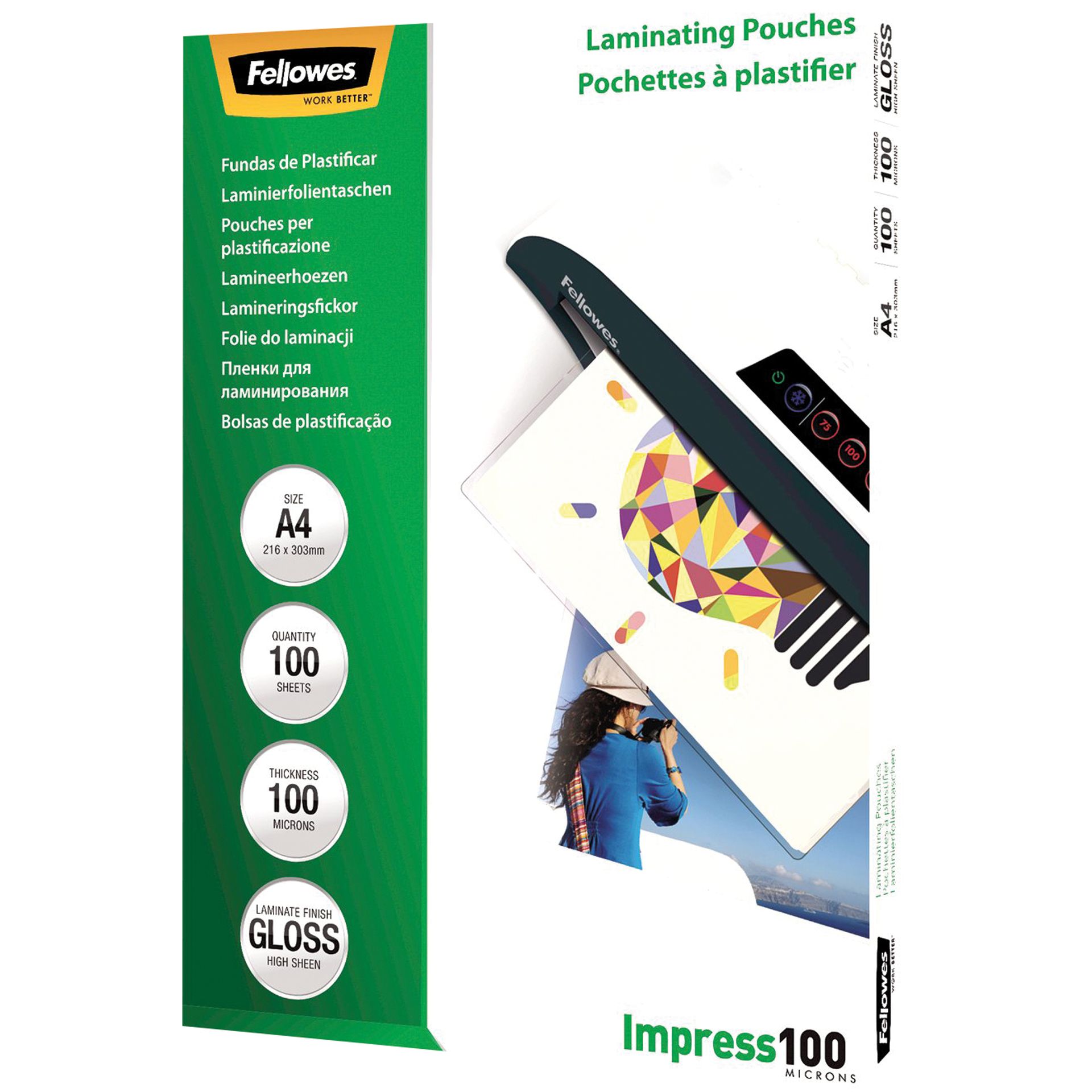 Laminierfolie Impress 100 DIN A4 tr 100 St./Pack.