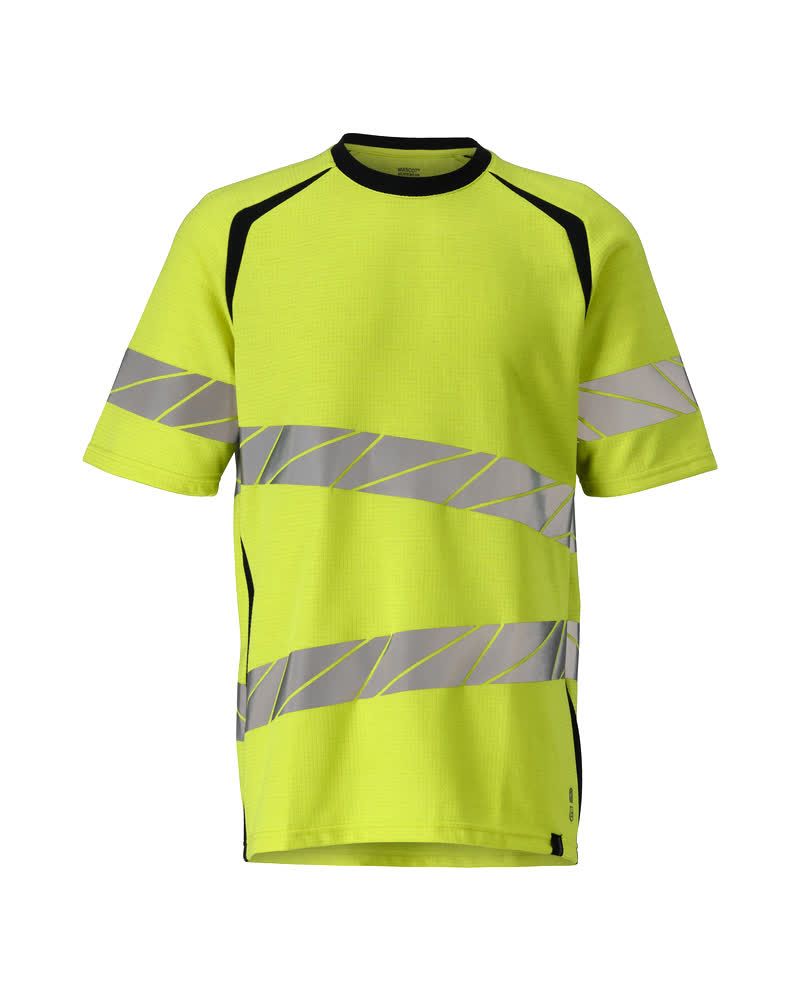 T-Shirt Hi-vis Gelb/Schwarzblau, 2XL