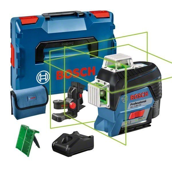 Bosch GLL 3-80 CG+BM1+Clmp+12V+ChgrEU+LBox+TP