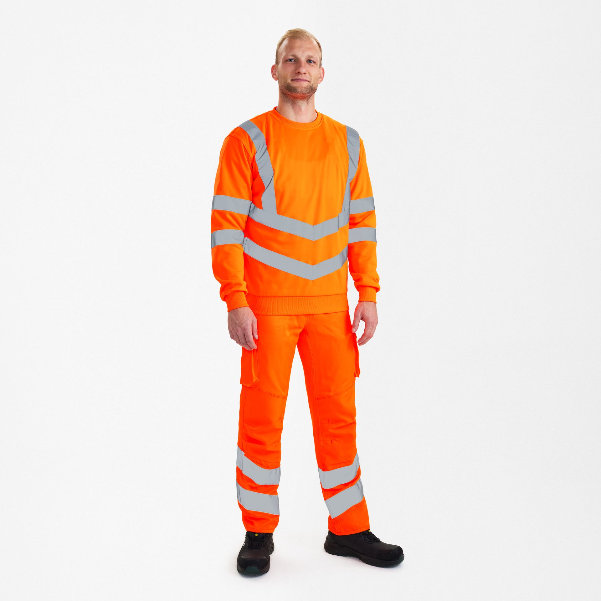 Safety Sweatshirt Hi-vis Orange, Gr. L