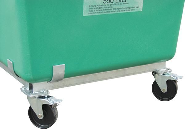 Lenkrollengestell für Behälter 400 l CEMO