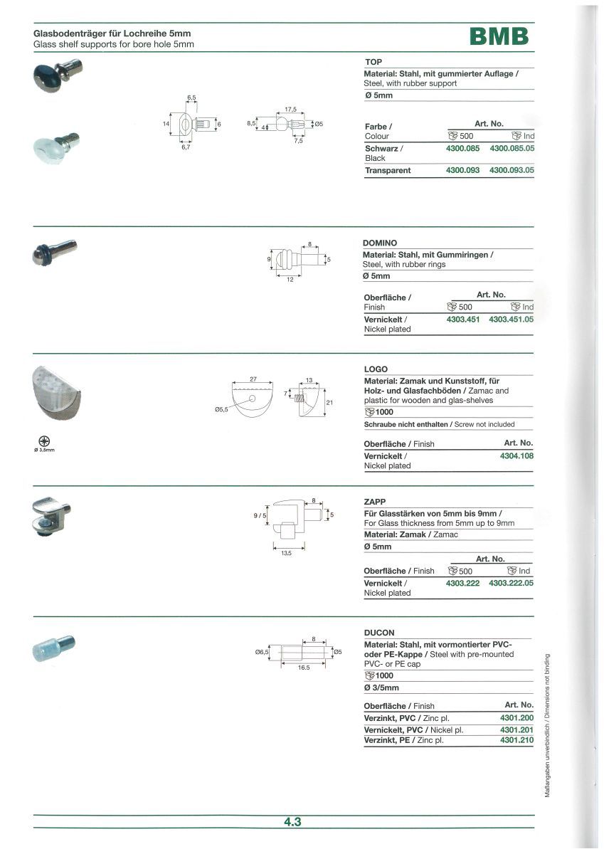 Topform Glasbodenträger mit Bund