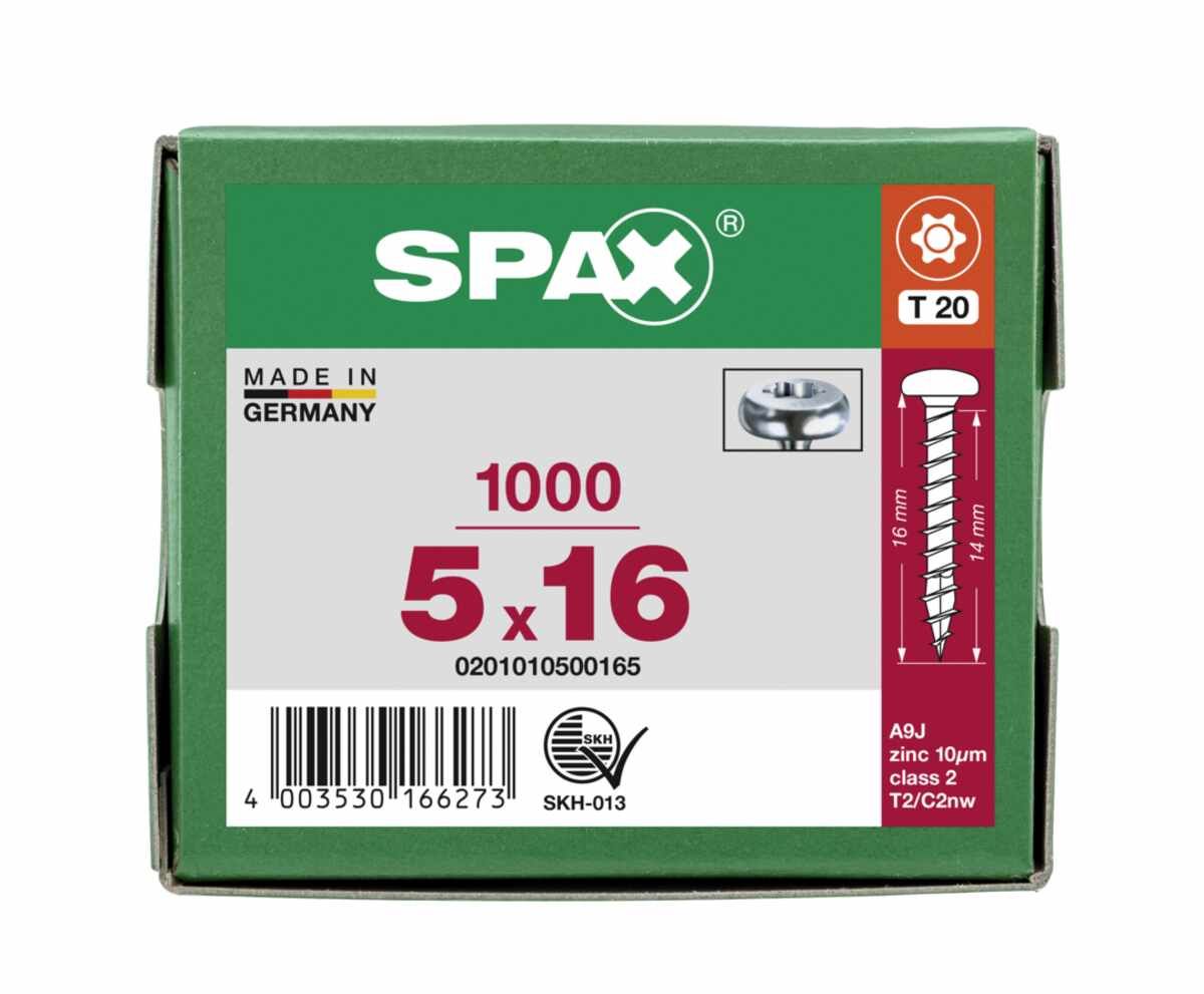 Spax/Schrauben Panhead 5,0X16 VE1000 TX