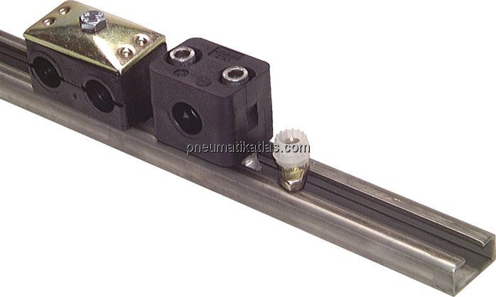 C-Tragschiene, 28x11mm, Stahl blank, 1mtr.