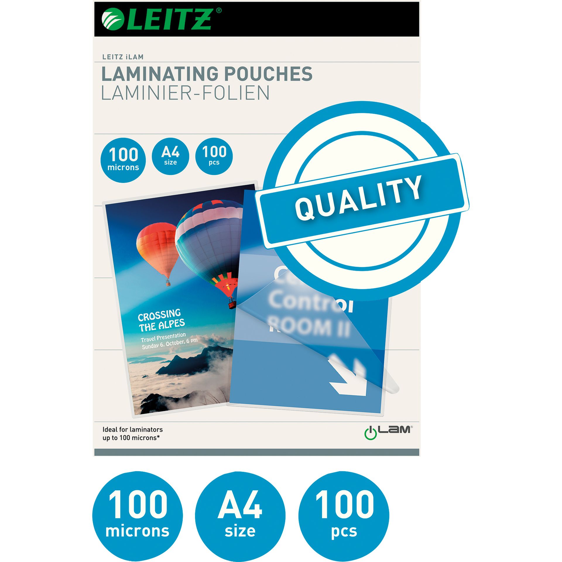 Laminierfolie DIN A4 100mic 100 St./Pack.