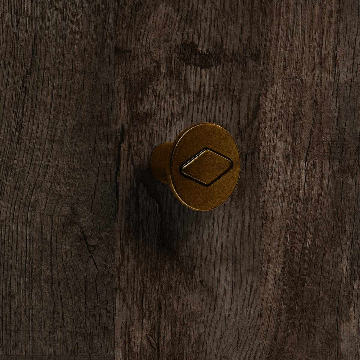 Knopf Barcino, H 25 mm, ø 30 mm, Messing Optik ant