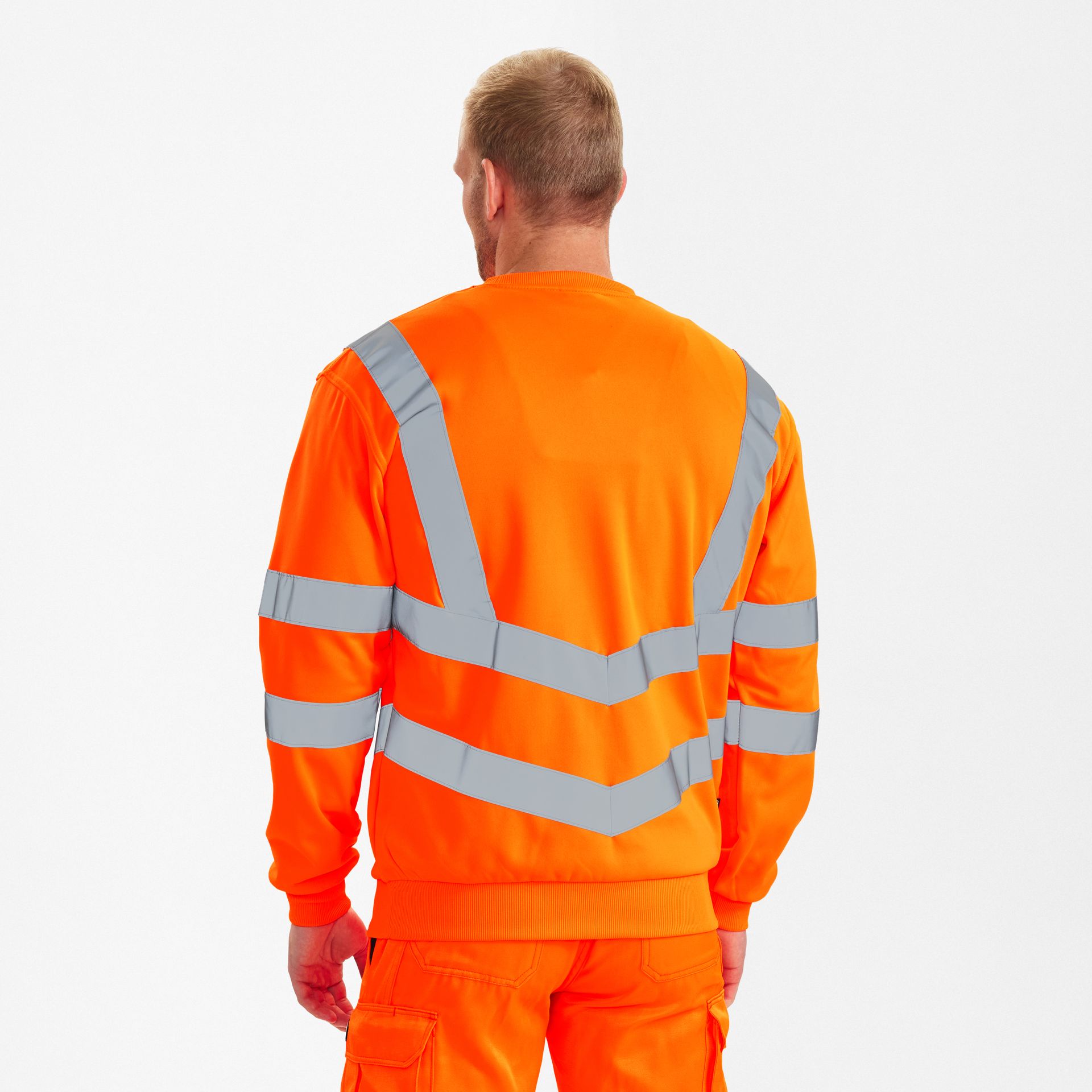 Safety Sweatshirt Hi-vis Orange, Gr. L