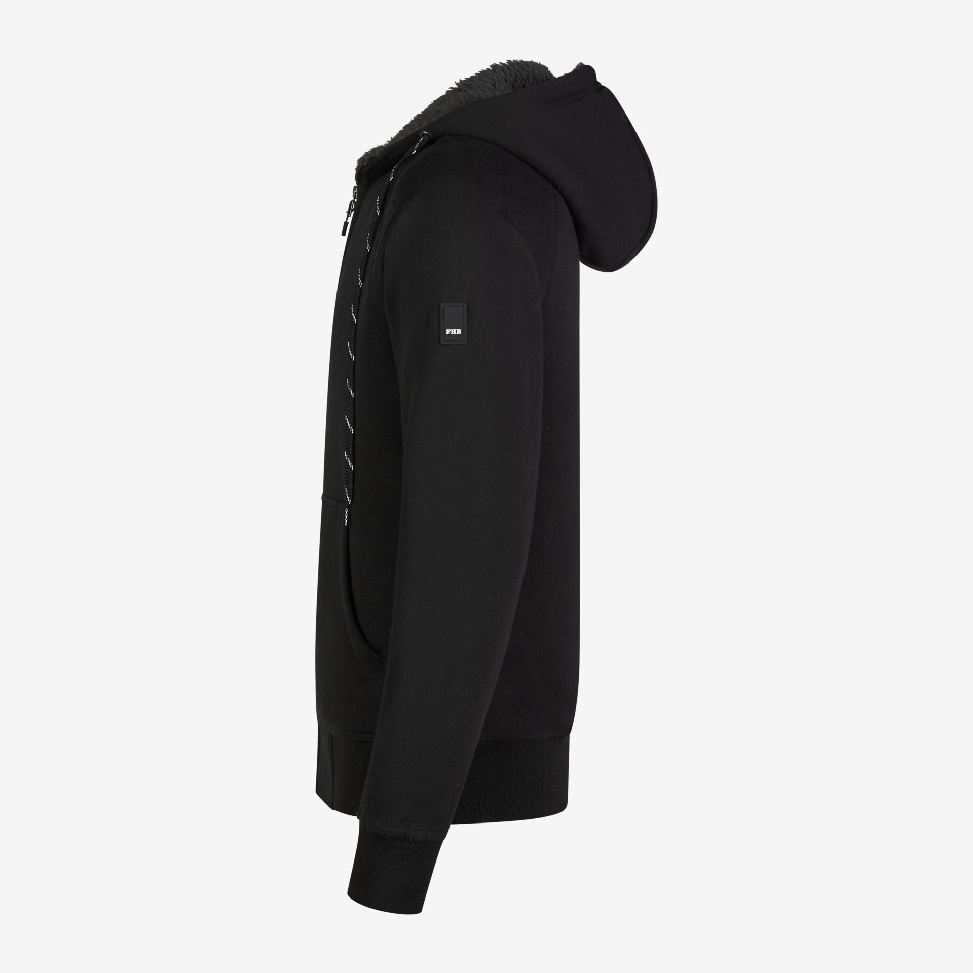 FHB Sweaterjacke JÖRG mit Kapuze & Webpelz