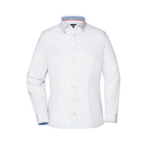 James & Nicholson JN618 Damen-Hemd, Blau/Weiß (whrywh), Gr. XL