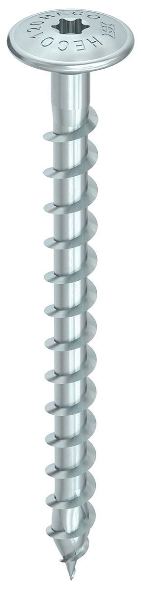 HECO-TOPIX-plus 10,0 x 120, Verbinderschraube, Tellerkopf, T-Drive, Vollgewinde, verzinkt blau, A3K, 50 Stück, VARIANTA-Handwerkerverpackung