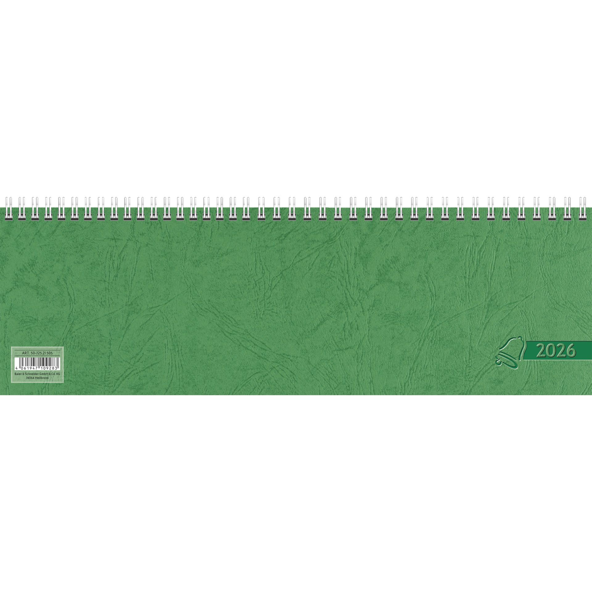 Querkalender 31,6x10,6cm gn 1W/2S