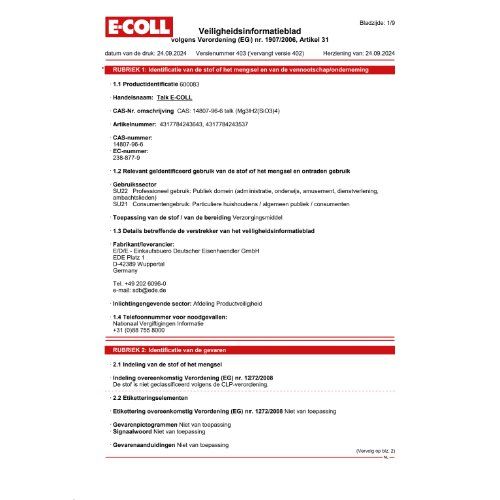 Talkum 450g Dose E-COLL