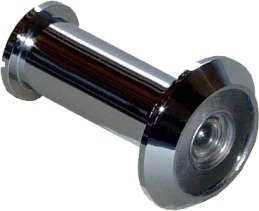 200° Türspion, Ø14 mm, Türstärke 35-60 mm, Oberf. Edelsteff.